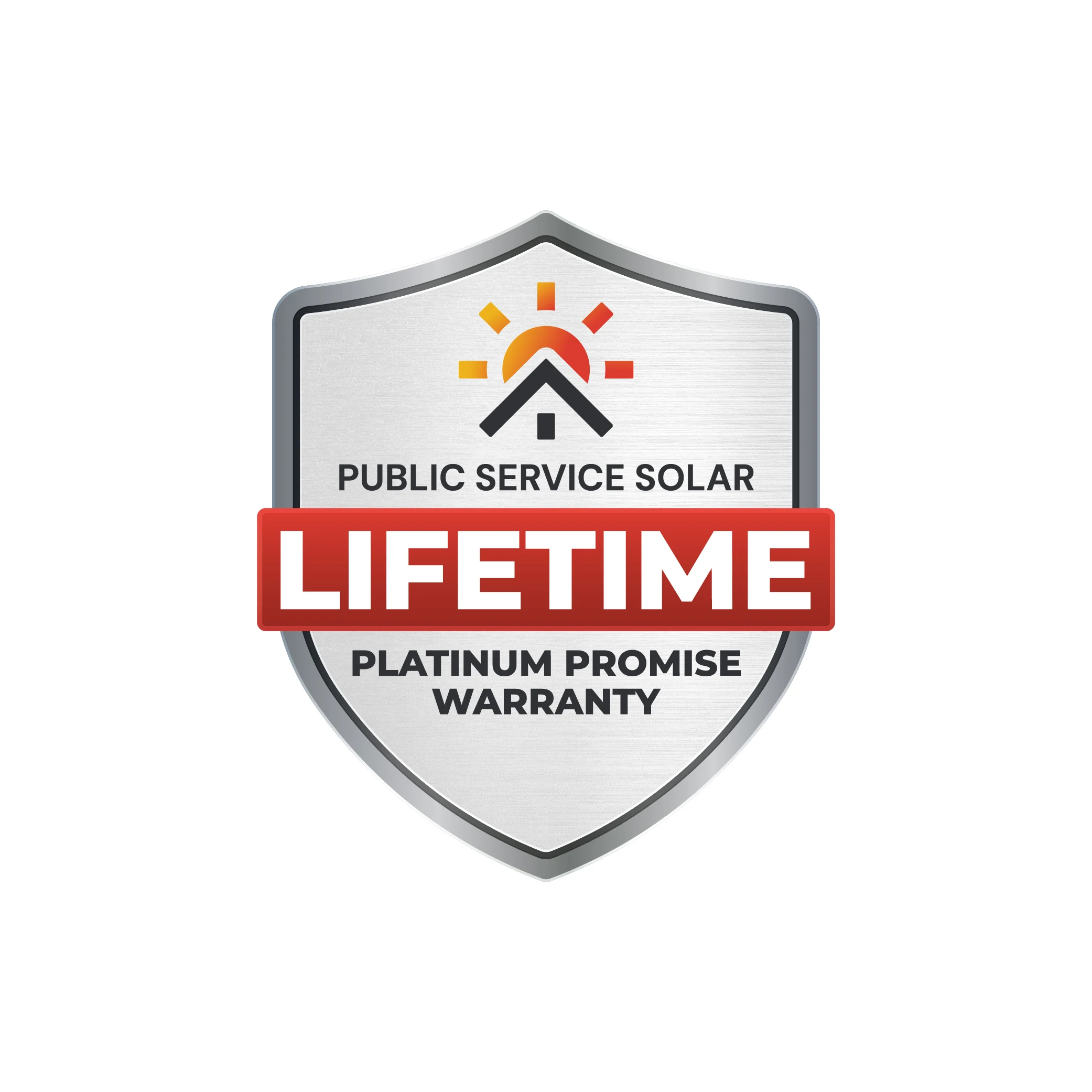 Public Service Solar Lifetime Platinum Promise Warranty Badge 