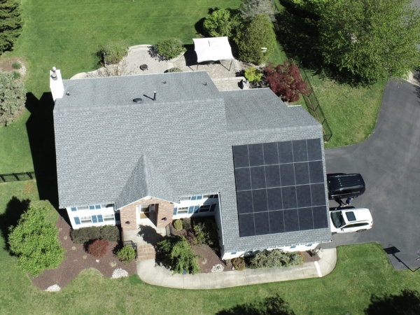 rooftop solar panels on home in nj