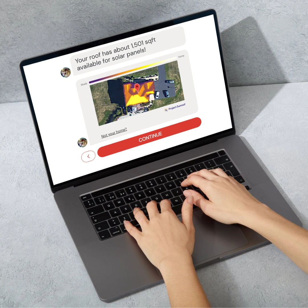 Getting a solar estimate over the computer. 