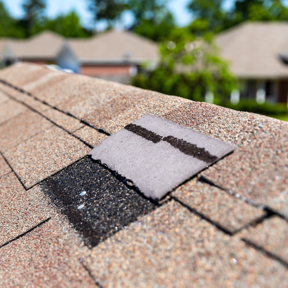 roof shingle damaged from storm